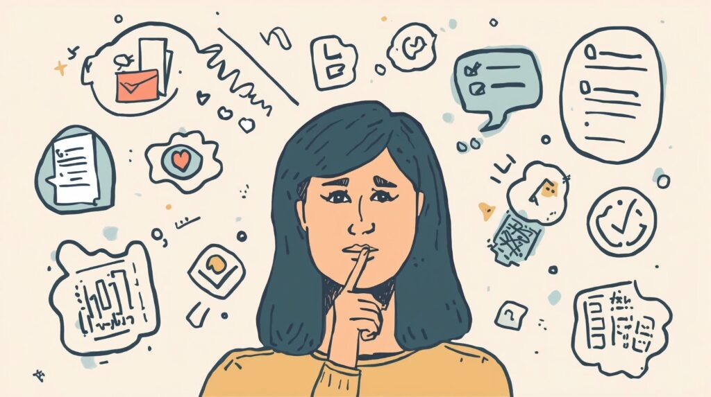 Invisible mental load and constant mental to-do list carried by busy women